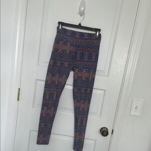 Patterned Blue and Orange Leggings